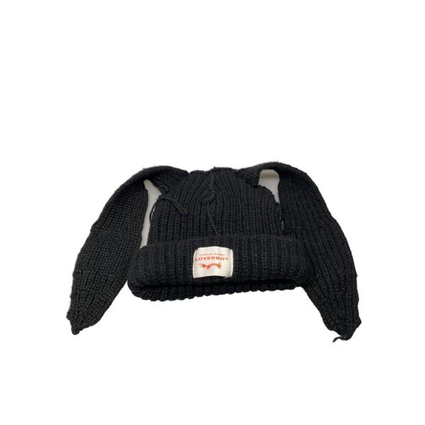 CHARLES JEFFREY LOVERBOY◆ニットキャップ/FREE/アクリル/BLK/無地/...