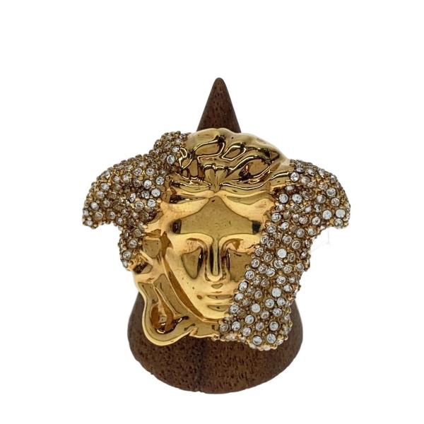 VERSACE◆リング/--/17号/カラーストーン/GLD/メンズ/メデューサヘッド//