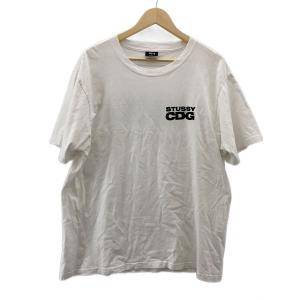 STUSSY◆Tシャツ/L/コットン/WHT