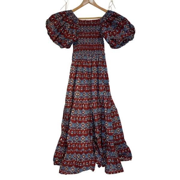 AMERI◆半袖ワンピース/S/コットン/BRD/総柄/02410541170