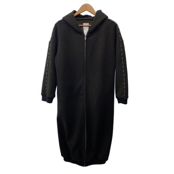 AMERI◆STITCH LONG PARKA/コート/ウール/BRW/無地/0181720400