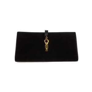 GUCCI◆長財布/スウェード/BRW/無地/レディース/03520312171