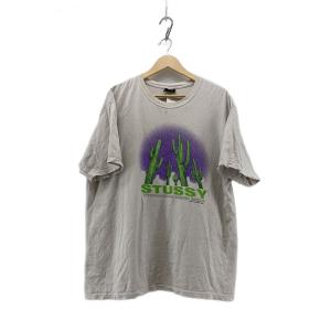 STUSSY◆Tシャツ/XL/コットン/WHT