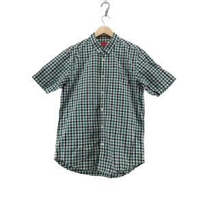 Supreme◆半袖シャツ/L/コットン/GRN/チェック