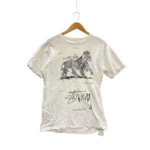 STUSSY◆Tシャツ/M/コットン/WHT//