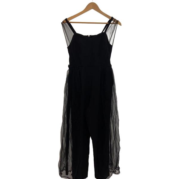 AMERI◆オーバーオール/M/ポリエステル/ブラック/無地/028150641