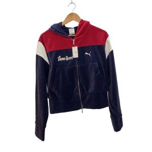 MASU◆ジップパーカー/M/ベロア/ネイビー/636086