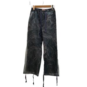 MASU◆MARBLE BANDANA EASY PANTS/42/ナイロン/グリーン/MVFW-PT0122