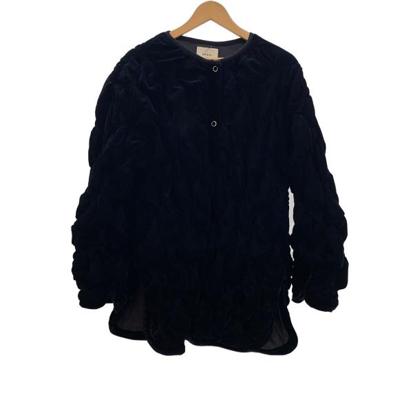 AMERI◆ジャケット/M/ポリエステル/ブラック/無地/01320620760