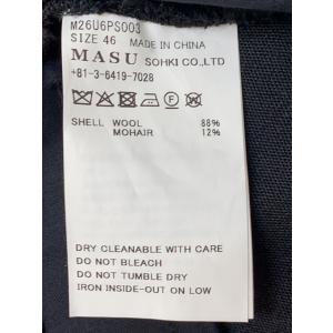 MASU◆ボトム/46/ウール/ブラック/無地...の詳細画像5
