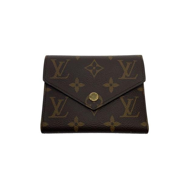 LOUIS VUITTON◆ポルト・フォイユ・ヴィクトリーヌ_モノグラム・キャンバス/PVC/BRW...