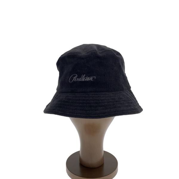 PENDLETON◆バケットハット/--/コーデュロイ/BLK/無地/メンズ