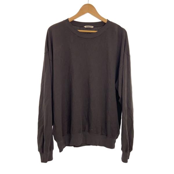 AURALEE◆スウェット/5/コットン/GRY/A24AP02CU