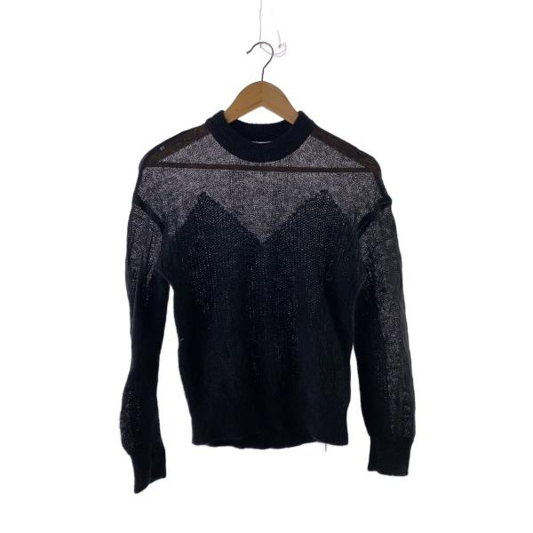 AMERI◆レイヤードニット/ニット・セーター(薄手)/FREE/ウール/BLK