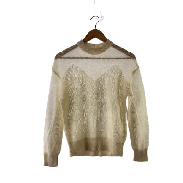 AMERI◆レイヤードニット/ニット・セーター(薄手)/FREE/ウール/IVO