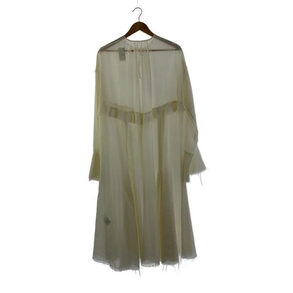 AMERI◆SHEER CUT OFF LONG TOP/FREE/ポリエステル/WHT/無地/01...