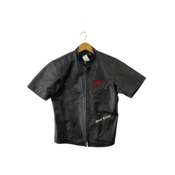 FREEDOM◆レザージャケット・ブルゾン/L/ポリエステル/BLK