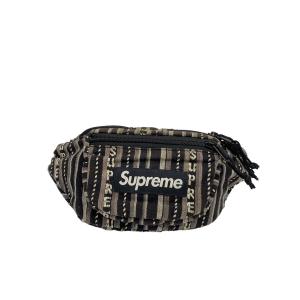 Supreme◆ウエストバッグ/--/BRW/ストライプ/Woven Stripe Waist Bag