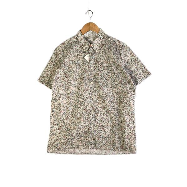 PS Paul Smith◆Patchwork Print SS BD Shirt/L/グレー/(1...