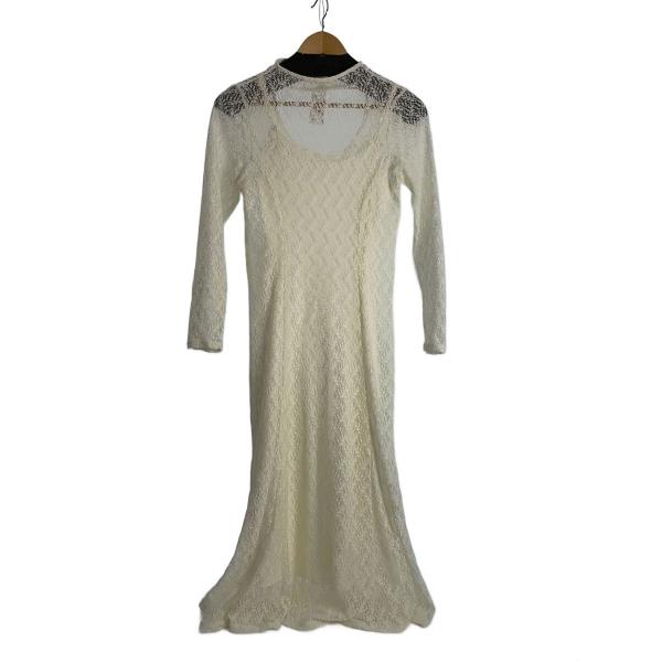 AMERI◆長袖ワンピース/S/ポリエステル/WHT/02210590250