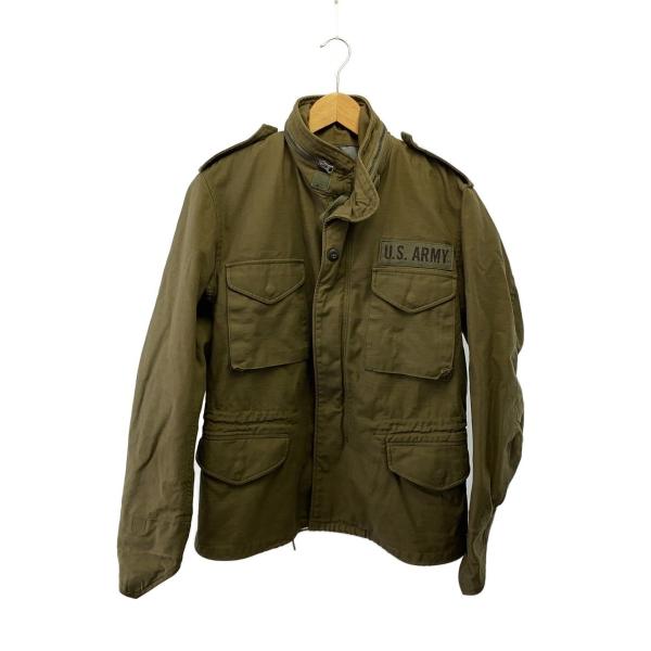 gold◆M-65 FIELD JACKET/CROWNジップ/ミリタリージャケット/S/コットン/...