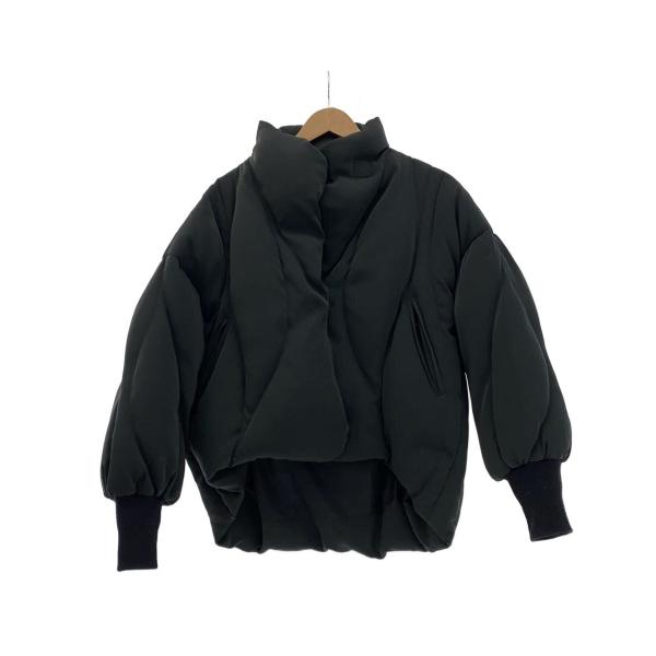 AMERI◆ダウンジャケット/S/ポリエステル/BLK/無地/02220760301