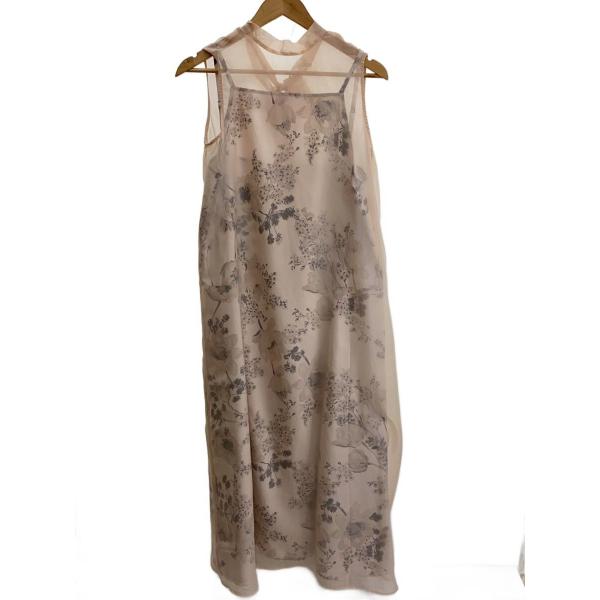 AMERI◆ノースリーブワンピース/M/ポリエステル/BEG/02210590941