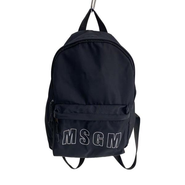 MSGM◆リュック/ナイロン/BLK/3041MDZ33