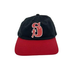 STUSSY◆キャップ/--/コットン/BLK/無地/メンズ