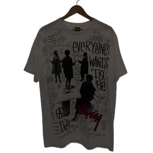 STUSSY◆Tシャツ/L/コットン/WHT/総...の商品画像