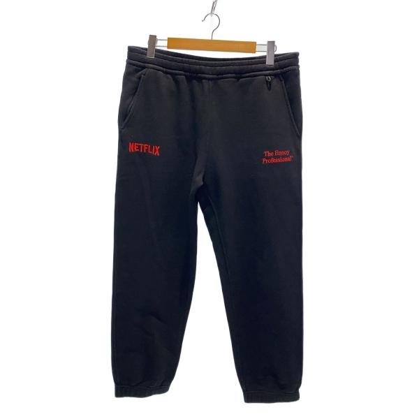ENNOY◆NETFLIXコラボ/スウェットパンツ/XL/コットン/BLK/AW23BRENPT06...