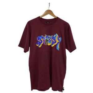 STUSSY◆00s/CUSTOMADE/Tシャツ/コットン/BRD/若干畳ヤケ有//