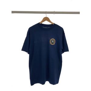STUSSY◆80s/黒タグ/USA製/Star Logo Tee/Tシャツ/L/コットン/NVY//