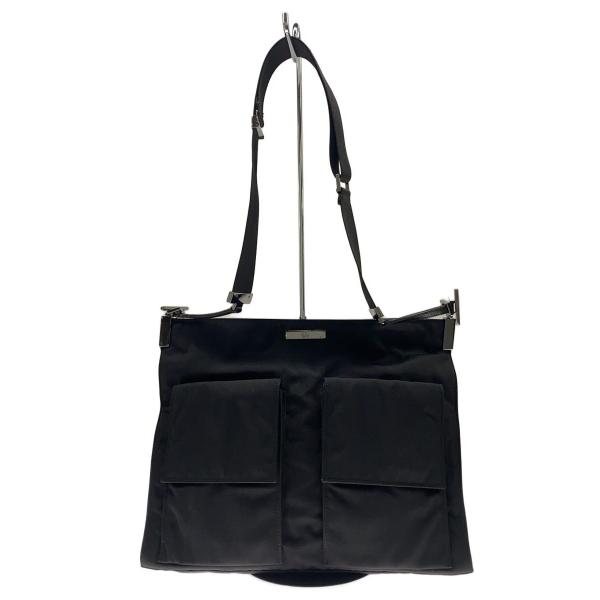 GUCCI◆ショルダーバッグ/ナイロン/BLK/001・3283・2404