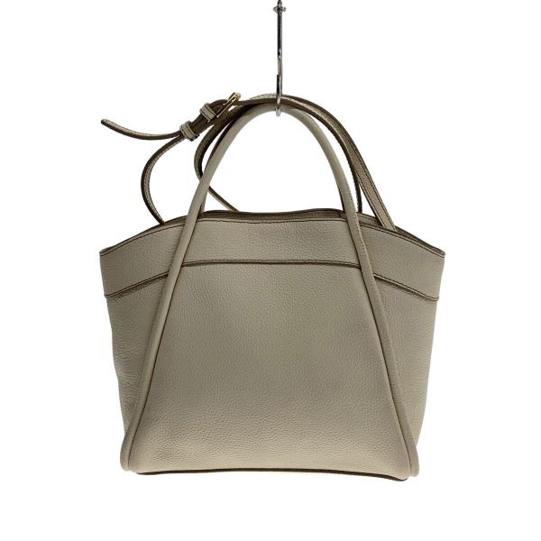 TREASURE TOPKAPI◆ハンドバッグ/レザー/クリーム