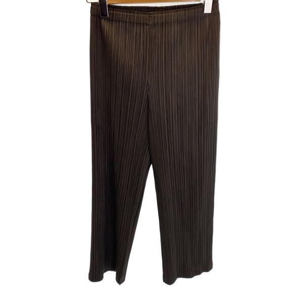 PLEATS PLEASE ISSEY MIYAKE◆ボトム/--/ポリエステル/ブラウン/PP51...