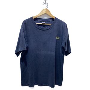 STUSSY◆80s〜/Sロゴ/Tシャツ/M/コットン/NVY//
