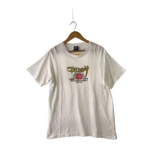 STUSSY◆Tシャツ/L/コットン/WHT//