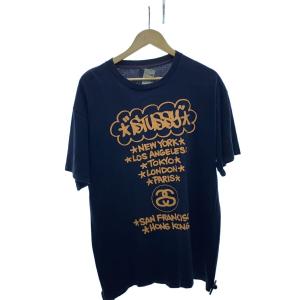 STUSSY◆Tシャツ/XL/コーデュロイ/NVY/プリント//