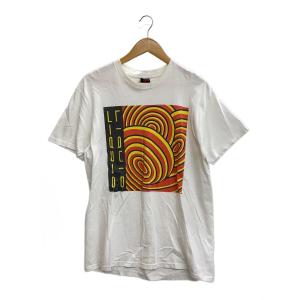 STUSSY◆00s/Liquid Liquid/CUSTOMADE/Tシャツ/M/コットン/WHT//