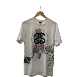 STUSSY◆Tシャツ/M/コットン/WHT//