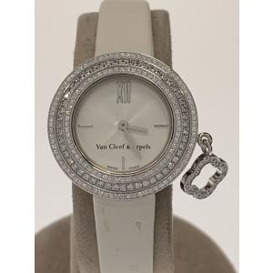 Van Cleef&Arpels◆チャームウォッチミニ/クォーツ腕時計/アナログ/SLV/WHT/3575164//