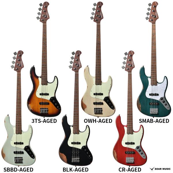 Bacchus バッカス WL4-AGED/RSM エレキベース エイジド加工 ターボスイッチ ロー...