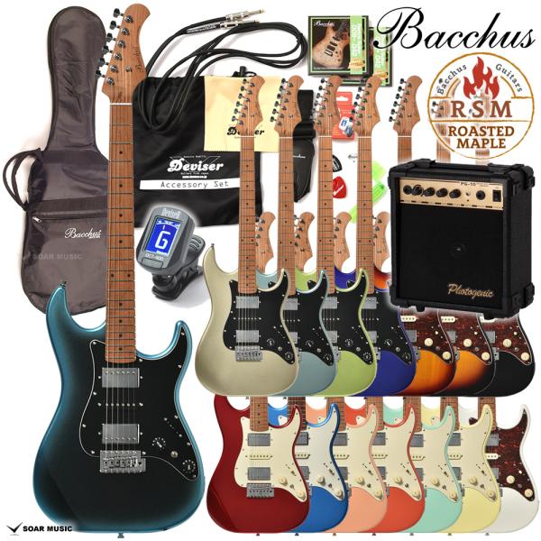 Bacchus バッカス GS-4DX RSM/M エレキギター 初心者セット ローステッドメイプル...