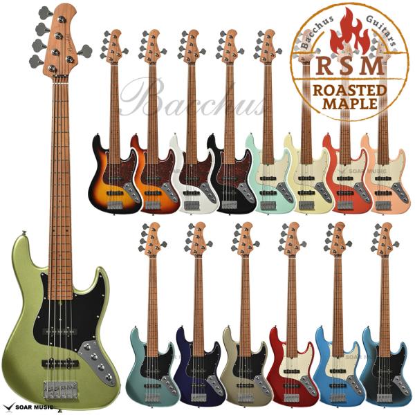 Bacchus WJB5-1DX-AC RSM/M アクティブ 5弦ベース バッカス エレキベース ...