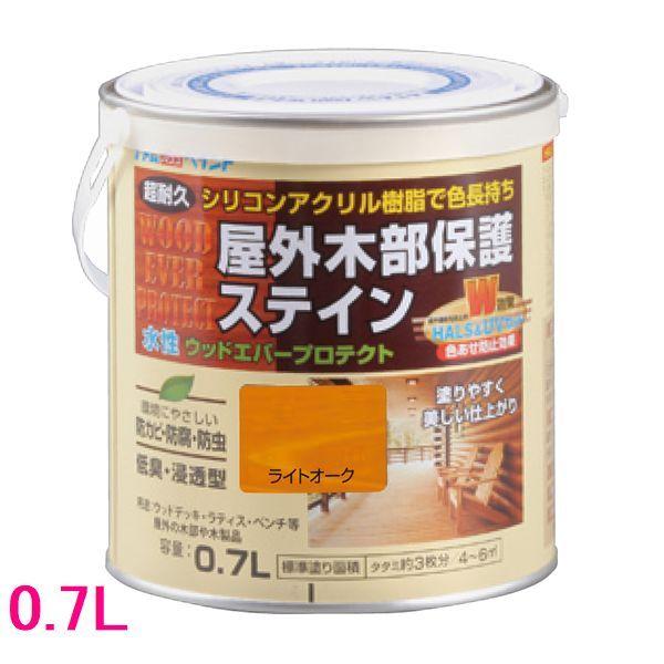 アトムハウスペイント　ウッドエバープロテクト　水性　木部保護塗料　(木部着色塗料)　色：ライトオーク...