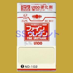 日本ペイント　ファインウレタンU100　硬化剤付セット　色：ND-102　15kg（一斗缶サイズ）｜sspaint