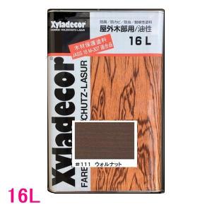 キシラデコール　屋外用　油性　高性能木部保護塗料　色：#111　ウォルナット　16L（一斗缶サイズ）