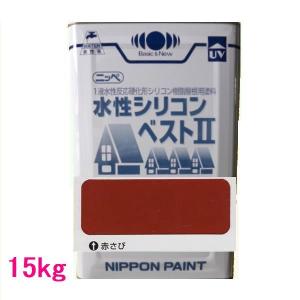 日本ペイント　水性シリコンベスト2　色：赤さび　15kg（一斗缶サイズ）｜sspaint
