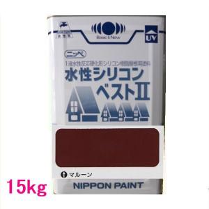 日本ペイント 水性シリコンベスト2 色：つや消しブラック 15kg（一斗缶